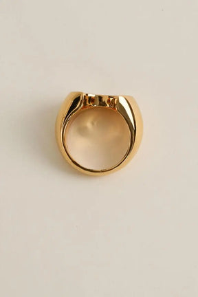 Bague Marine Serre Bague moon, plaquée or Doré en Argent Doré
