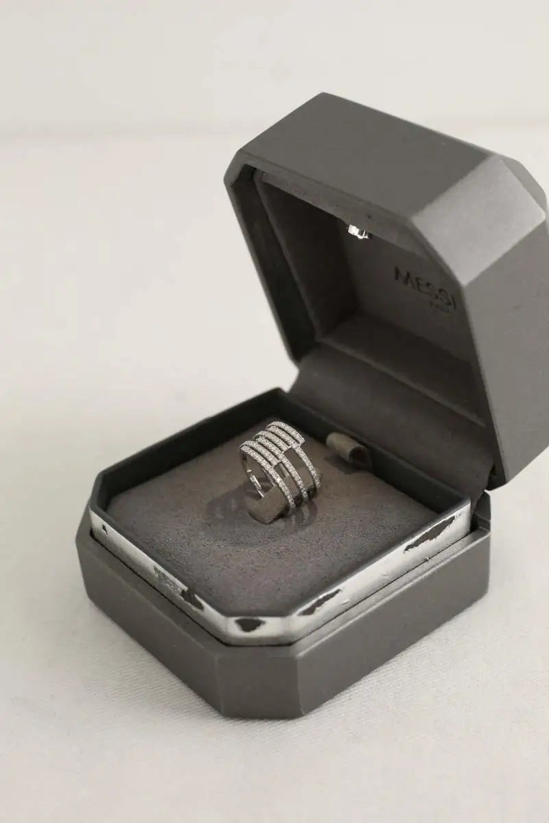 Bague Messika Collection Gatsby Blanc en Or blanc