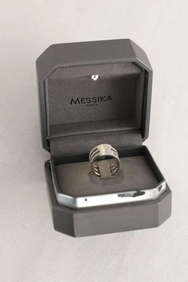 Bague Messika Collection Gatsby Blanc en Or blanc