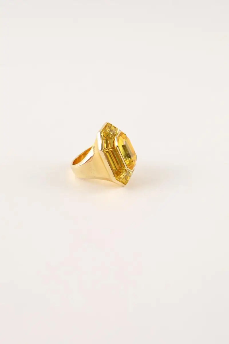 Bague Swarovski Jaune en Cristal