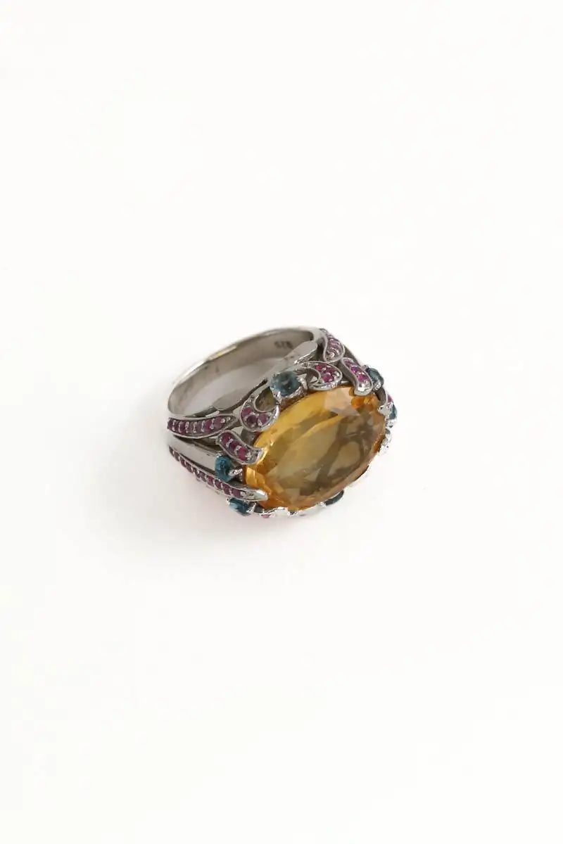 Bague Victoria Leivissa Candy crush Multicolore en Métal
