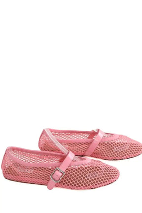 Ballerines Alaïa Ballerines en résille Rose en Tissu