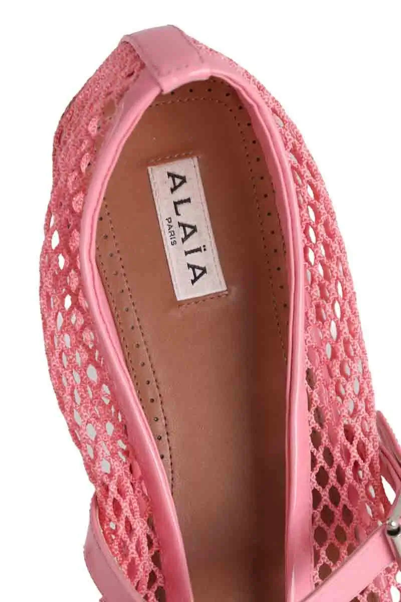 Ballerines Alaïa Ballerines en résille Rose en Tissu