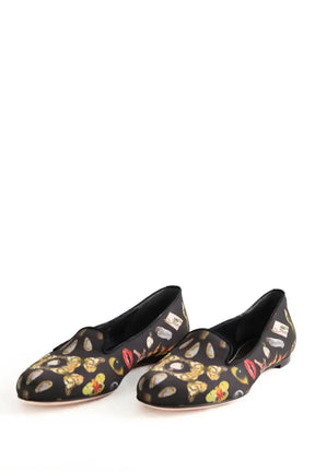Ballerines Alexander McQueen Noir en Tissu