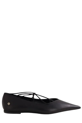 Ballerines Anine Bing Noir en Cuir, taille 39 - Seconde Main