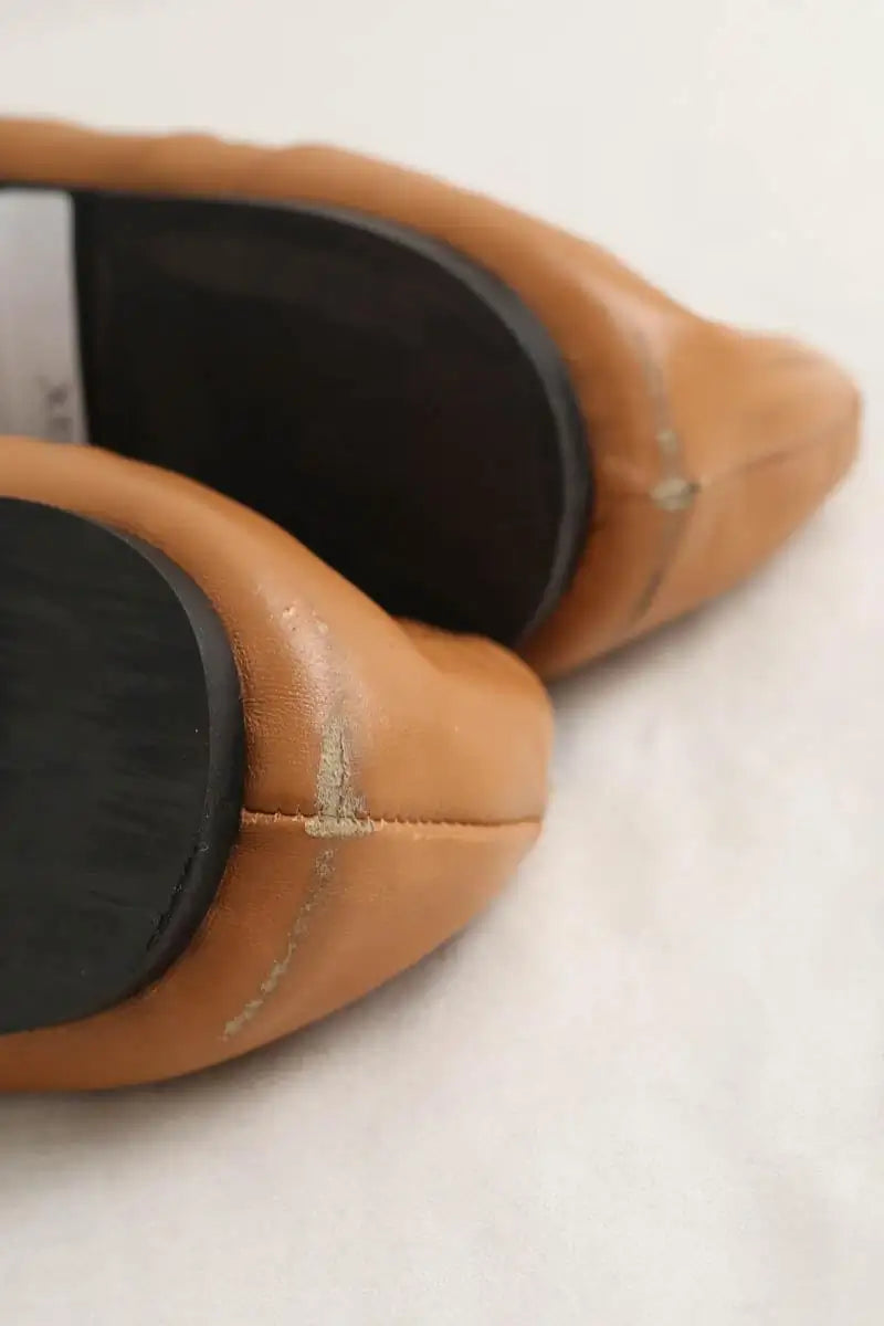 Ballerines APC Slip On Swan Camel en Cuir