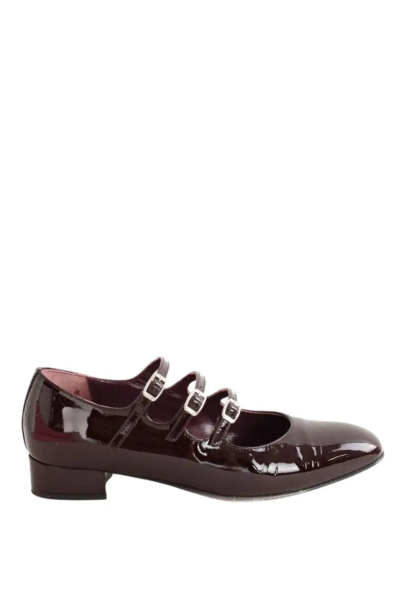 Ballerines Carel Bordeaux en Cuir verni, taille 39 - Seconde Main