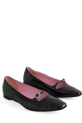 Ballerines Carel Noir en Cuir verni