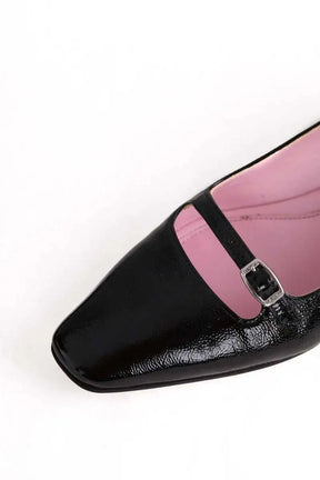 Ballerines Carel Noir en Cuir verni