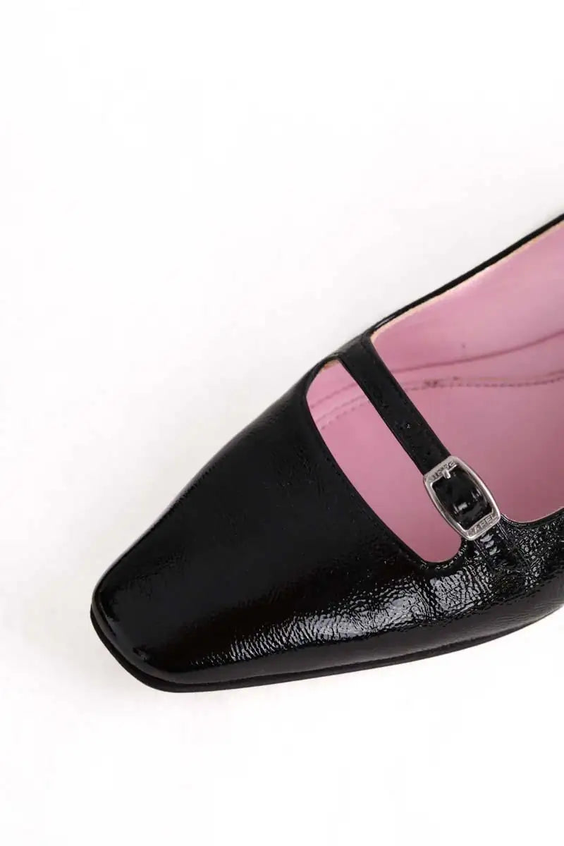 Ballerines Carel Noir en Cuir verni