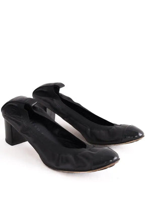 Ballerines Chanel Noir en Cuir