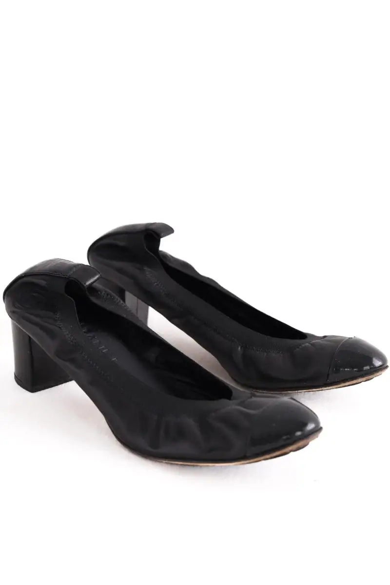 Ballerines Chanel Noir en Cuir