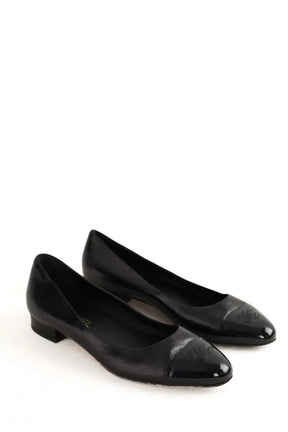 Ballerines Chanel Noir en Cuir
