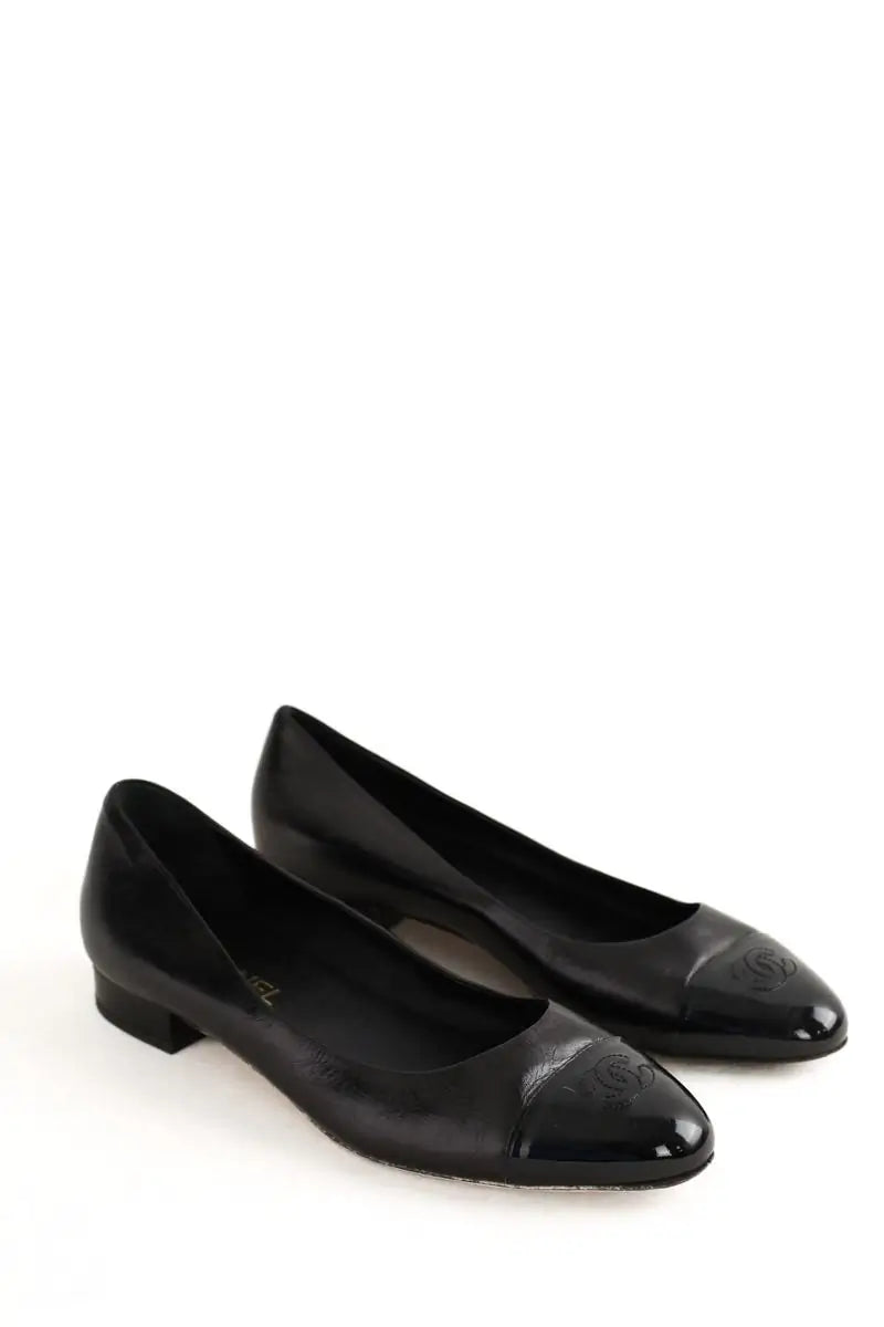 Ballerines Chanel Noir en Cuir