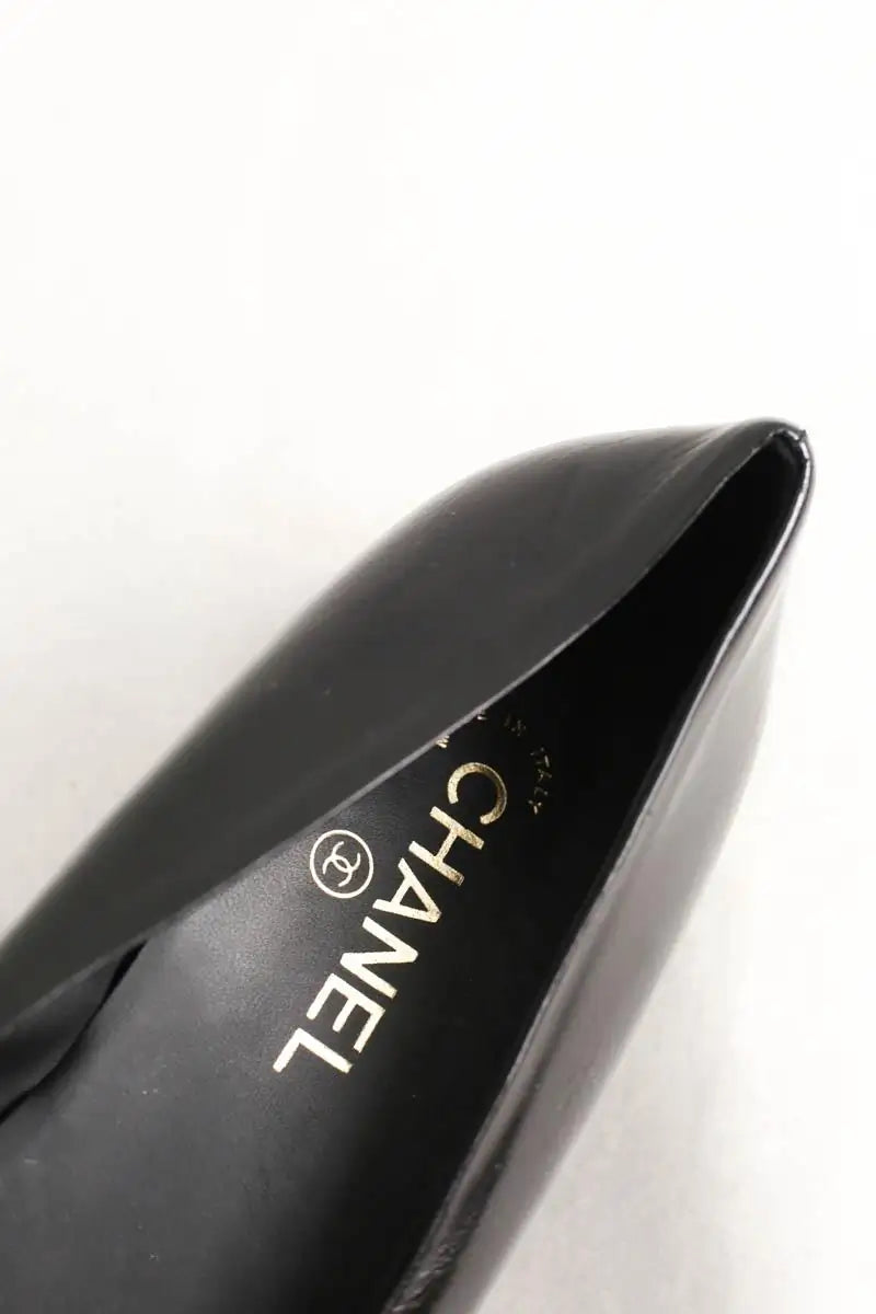 Ballerines Chanel Noir en Cuir