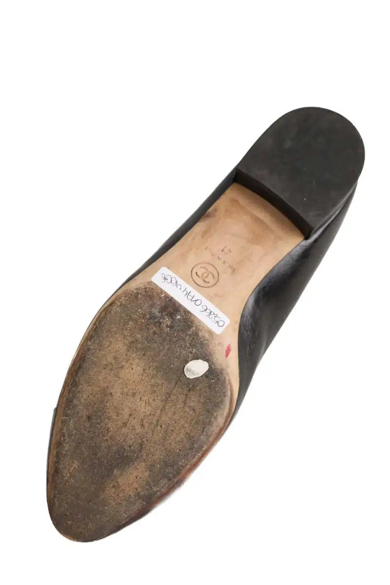 Ballerines Chanel Noir en Cuir