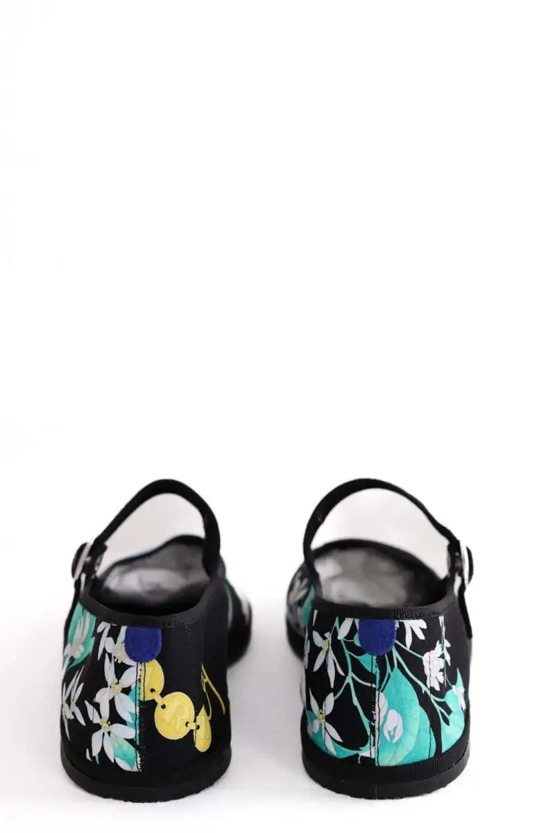 Ballerines Chatelles Furlanes poppi Noir en Tissu