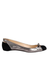 Ballerines Christian Louboutin Argent en Cuir, taille 42 - Seconde Main
