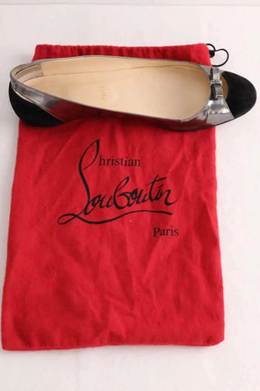 Ballerines Christian Louboutin Argent en Cuir