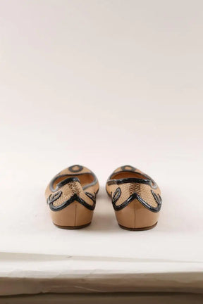 Ballerines Christian Louboutin Beige en Tissu