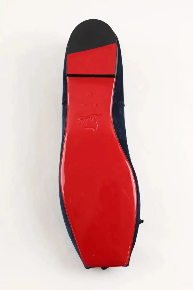 Ballerines Christian Louboutin Bleu en Daim