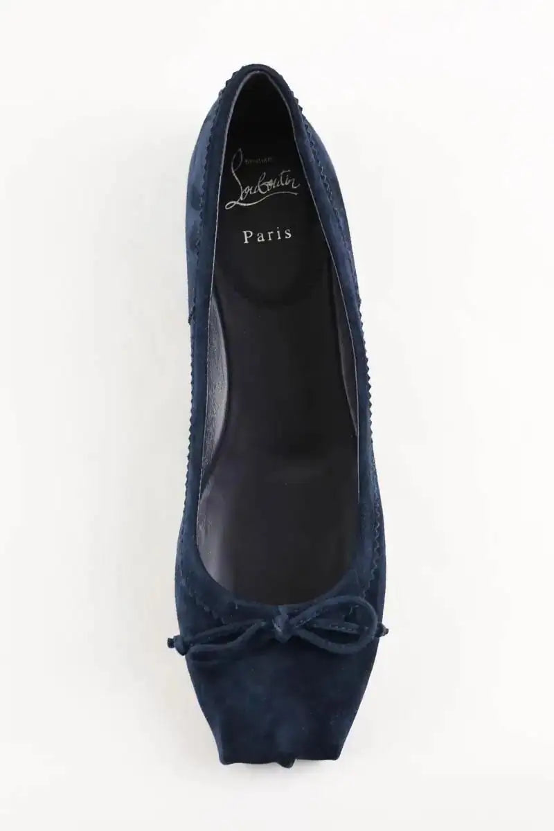 Ballerines Christian Louboutin Bleu en Daim