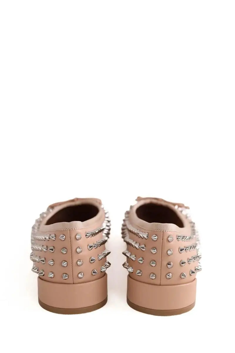 Ballerines Christian Louboutin Sweet Jane Spikes ballerinas Rose en Cuir