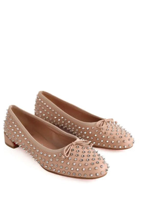 Ballerines Christian Louboutin Sweet Jane Spikes ballerinas Rose en Cuir
