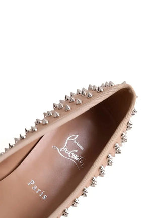 Ballerines Christian Louboutin Sweet Jane Spikes ballerinas Rose en Cuir