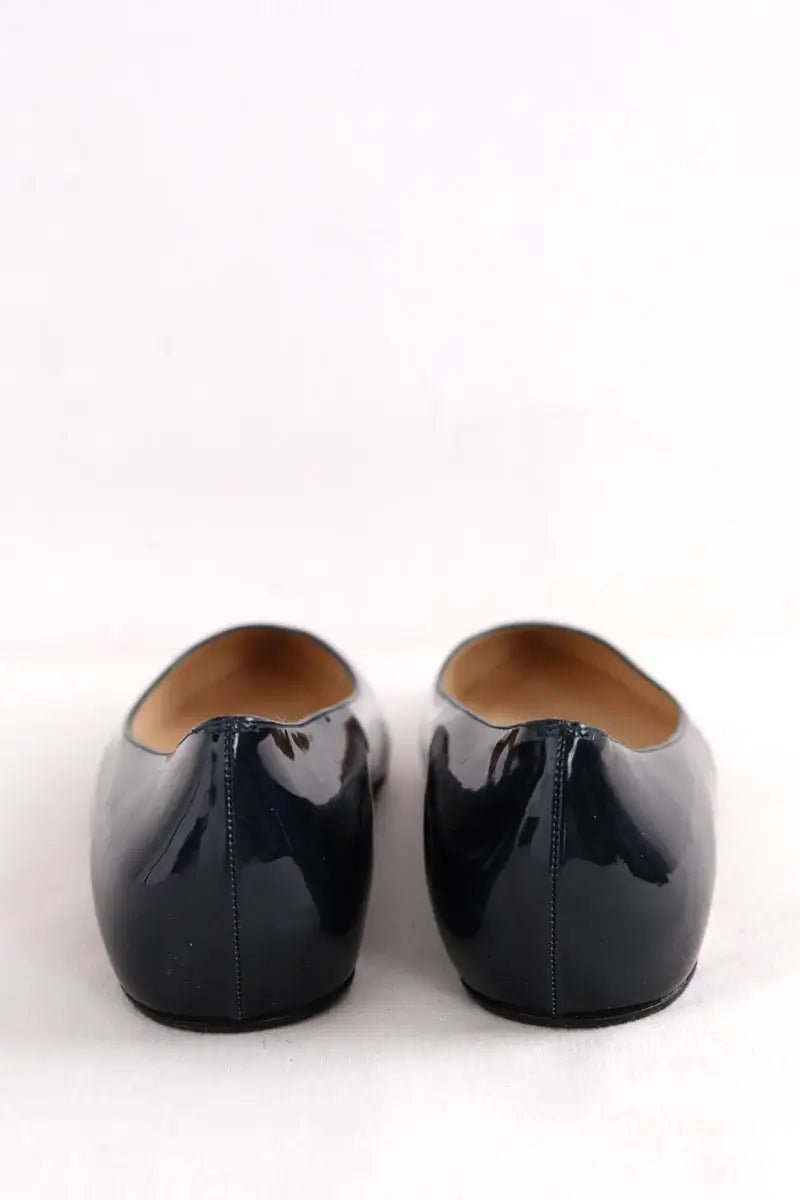 Ballerines Christian Louboutin Vert en Cuir verni