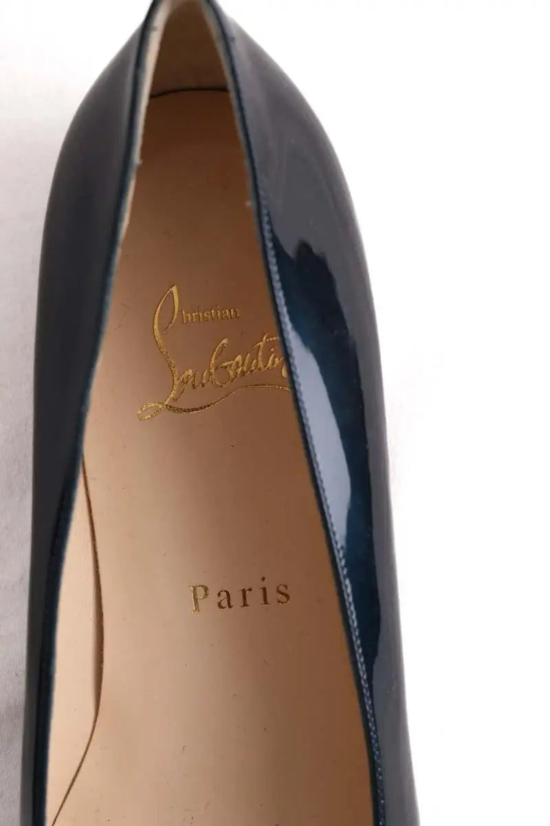 Ballerines Christian Louboutin Vert en Cuir verni