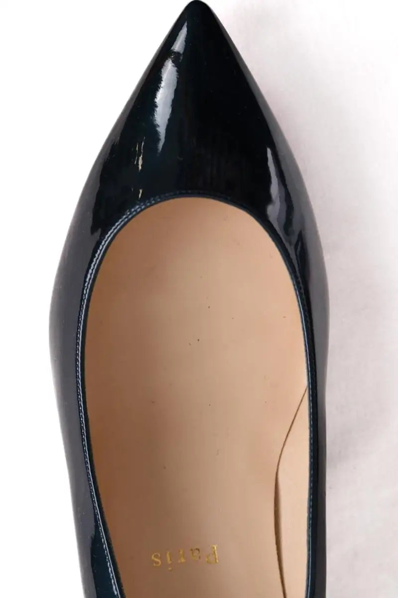 Ballerines Christian Louboutin Vert en Cuir verni