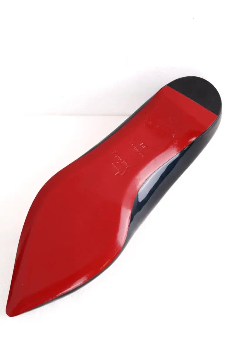Ballerines Christian Louboutin Vert en Cuir verni
