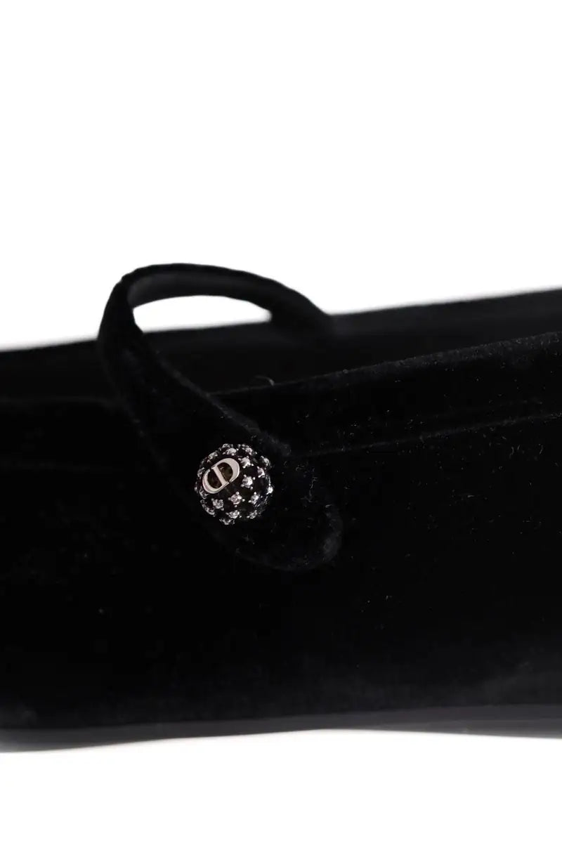Ballerines Dior Noir en Velours