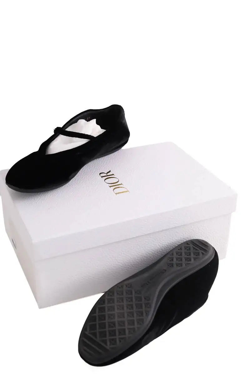Ballerines Dior Noir en Velours