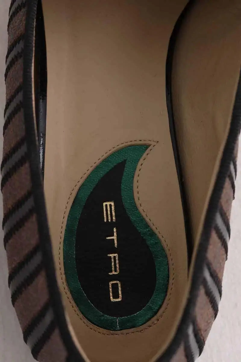 Ballerines Etro Marron en Cuir