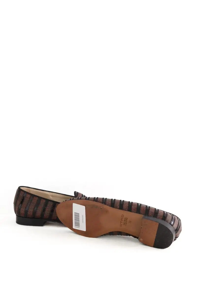 Ballerines Etro Marron en Cuir