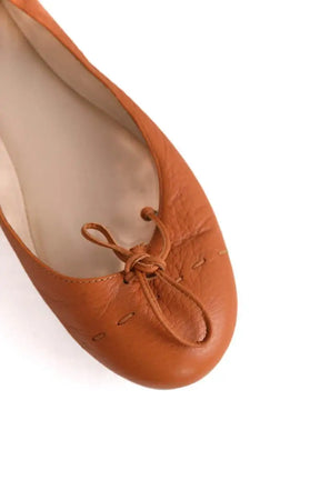Ballerines Fendi Camel en Cuir