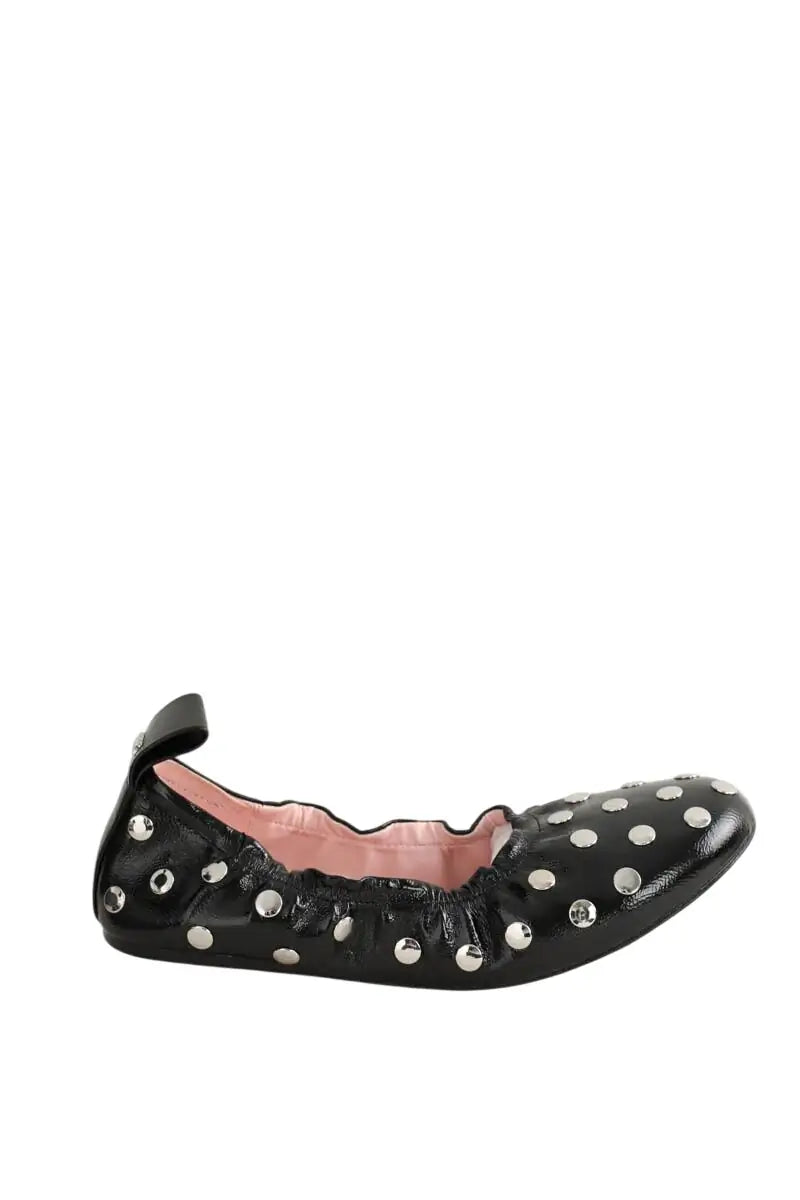 Ballerines GCDS Geecy studs Noir en Cuir verni, taille 39 - Seconde Main
