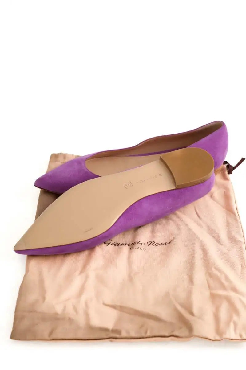 Ballerines Gianvito Rossi Violet en Daim