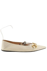 Ballerines Gucci Horsebit Ecru en Cuir, taille 42 - Seconde Main
