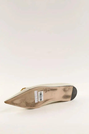 Ballerines Gucci Horsebit Ecru en Cuir