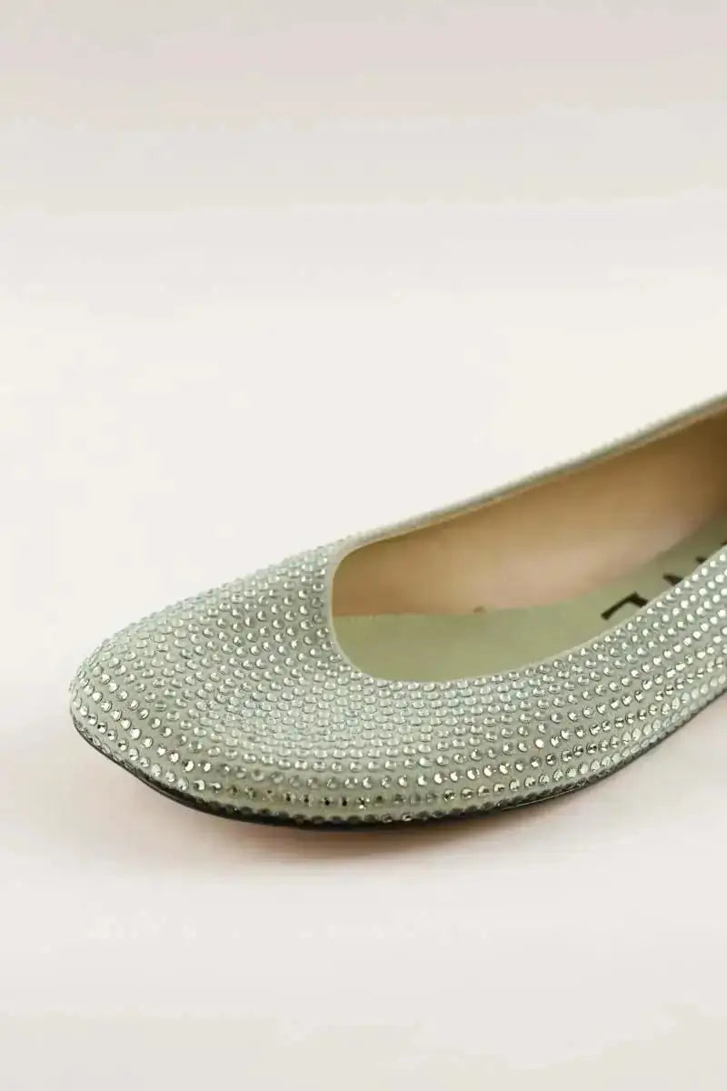 Ballerines Loewe Toy suede ballet flats Vert en Daim