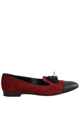 Ballerines Longchamp Bordeaux en Daim, taille 36 - Seconde Main