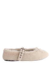 Ballerines Miu Miu Blanc en Fourrure, taille 39 - Seconde Main