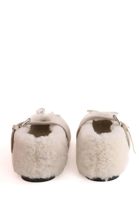 Ballerines Miu Miu Blanc en Fourrure