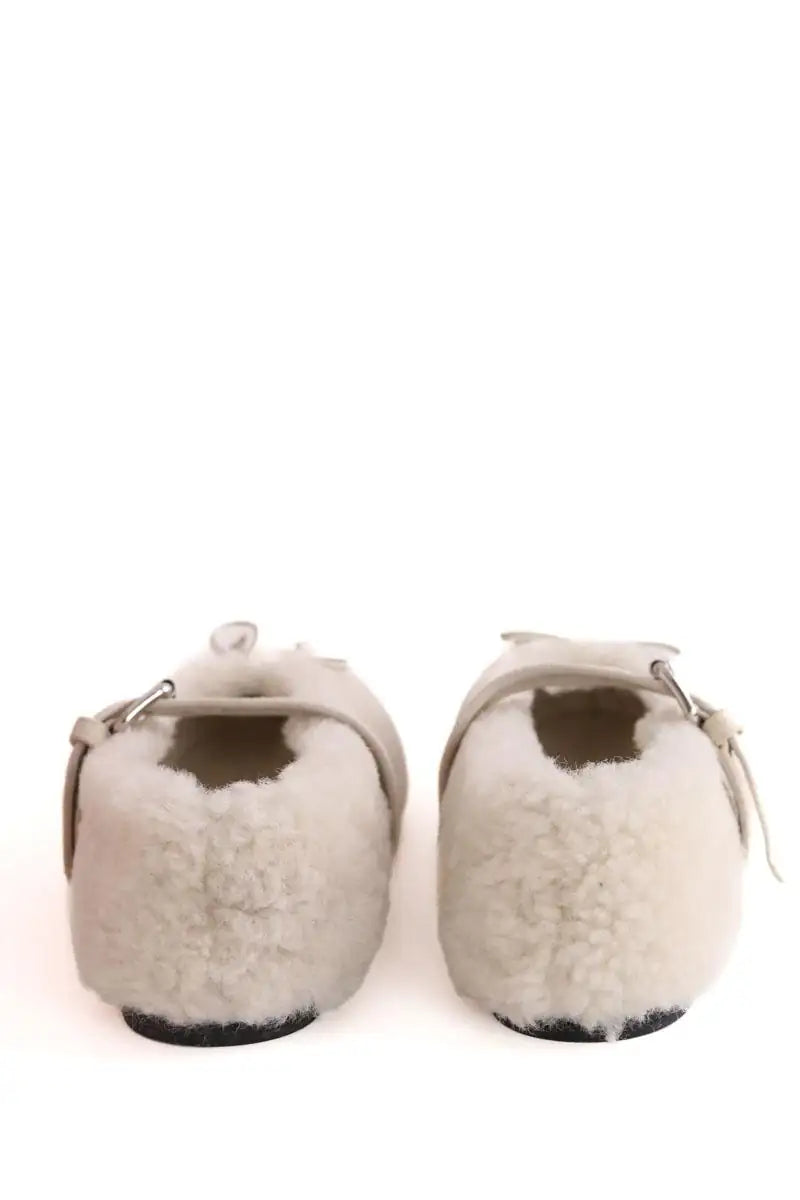Ballerines Miu Miu Blanc en Fourrure