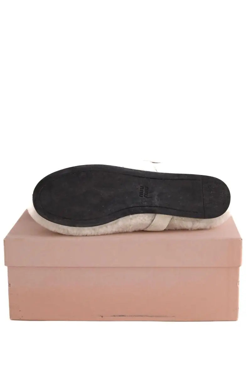 Ballerines Miu Miu Blanc en Fourrure