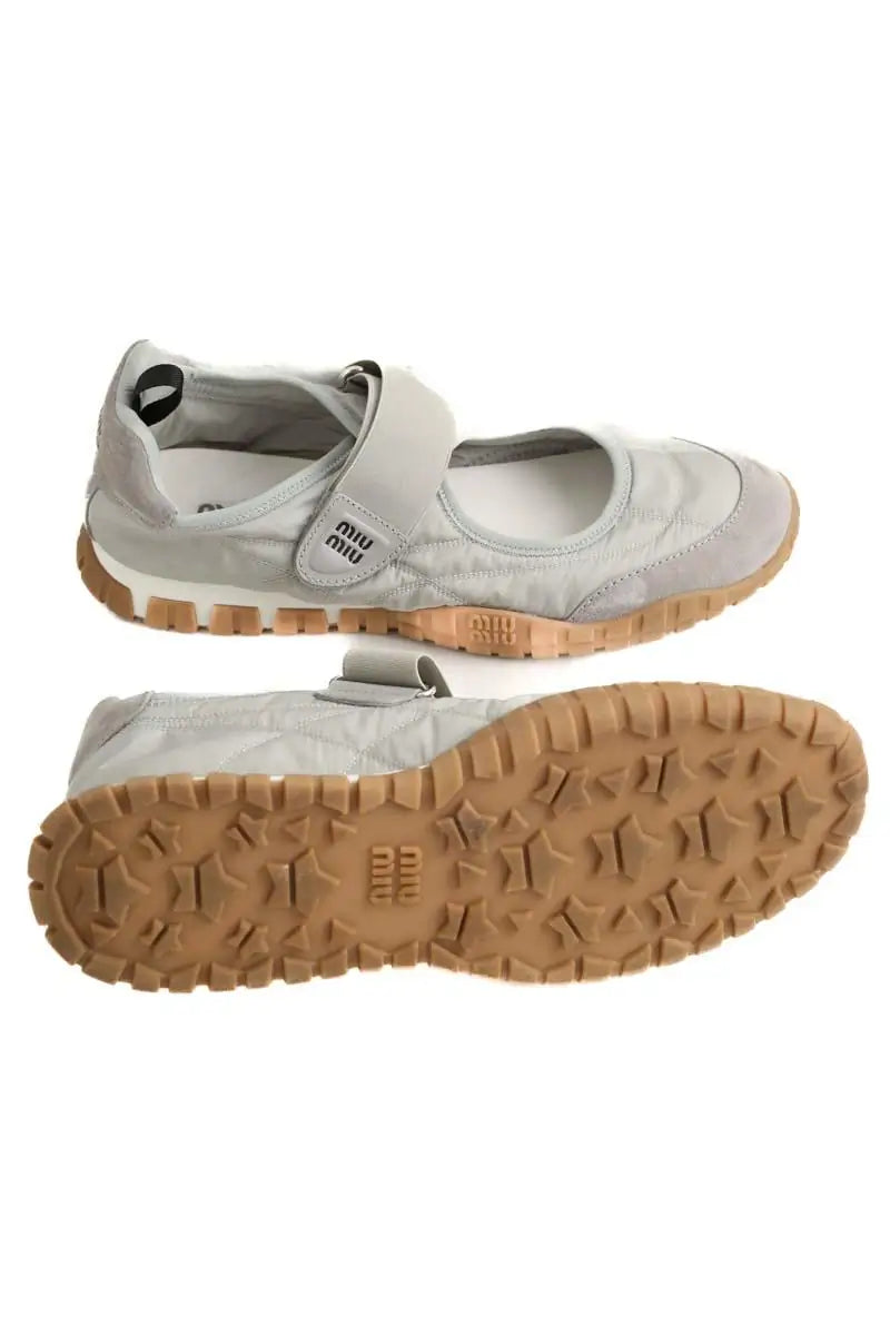 Ballerines Miu Miu Gris en Tissu
