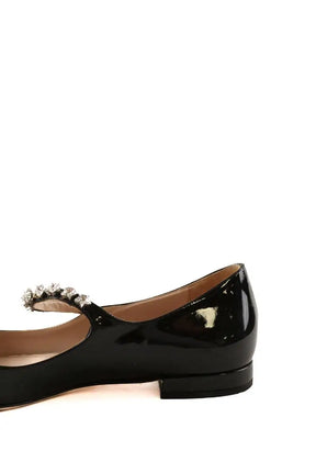 Ballerines Miu Miu Noir en Cuir